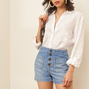 NEW Reformation Eloise Short Size 28 Shasta Wash